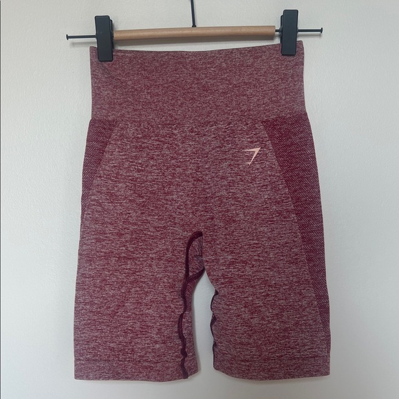 Red Gymshark High-Waisted Shorts - Picture 1 of 7